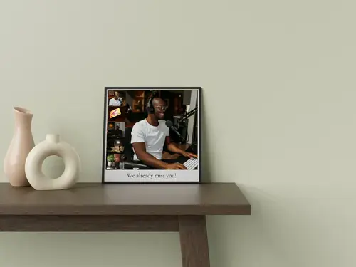 Farewell Photo Collage with Center Text