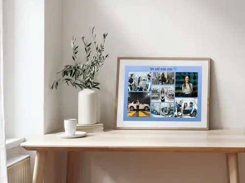 Farewell Photo Collage with Center Text