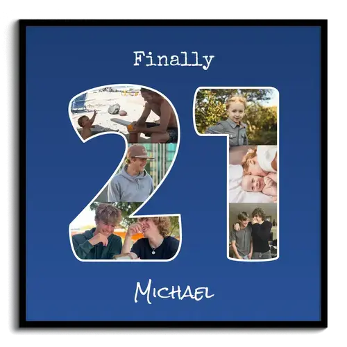 21st Birthday Photo Collage Template