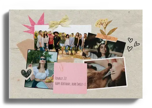 21st Birthday Photo Collage Template