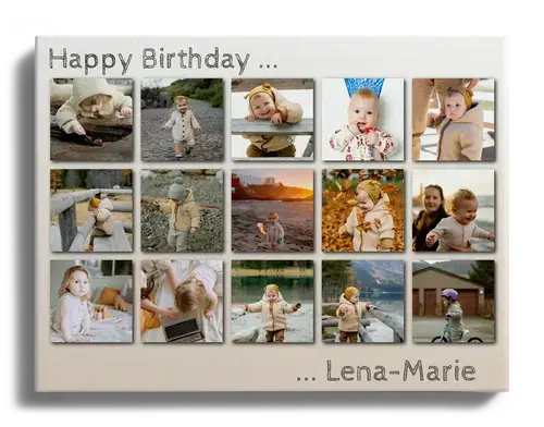 Create a Birthday Acrylic Photo Grid for Lena-Marie