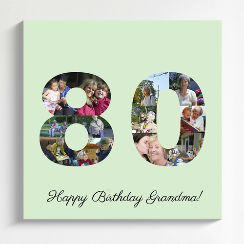 Create a Personalized 80th Birthday Photo Collage for Grandma