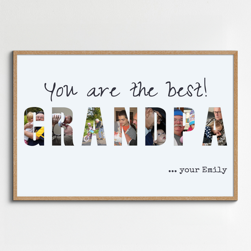 Photo collage you are the best grandpa gift for grandparents