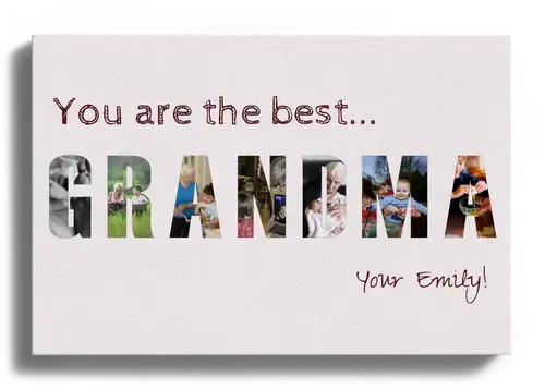 Create your GRANDMA Letter Photo Collage - 13 Photos, Personalized Gift