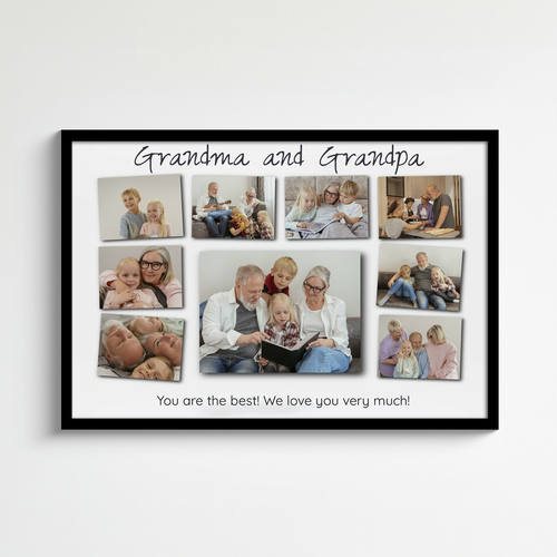 Gift for Grandma and Grandpa You are the Best Photo Collage