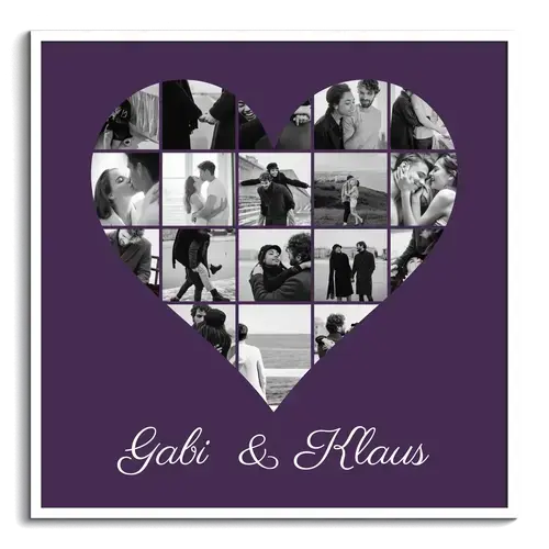 Heart Photo Collage Love and Partnership