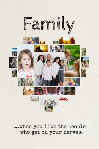 Create Your Own Family Heart Collage - Personalized Quotes for a Special Touch