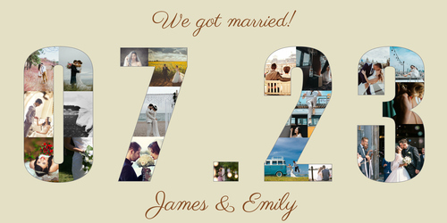 Personalize Your Wedding Date Canvas Collage – Capture Your Special Day