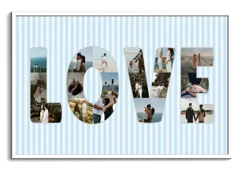Personalized LOVE Photo Collage for Weddings