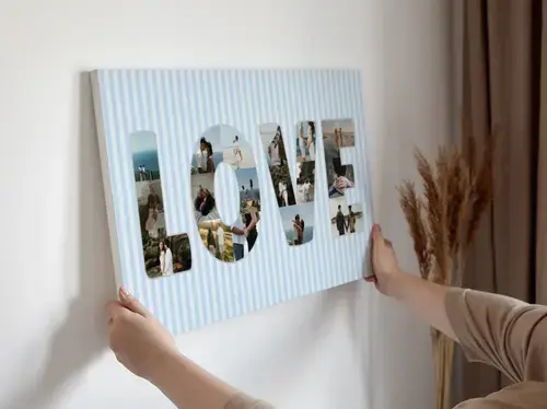 Personalized LOVE Photo Collage for Weddings