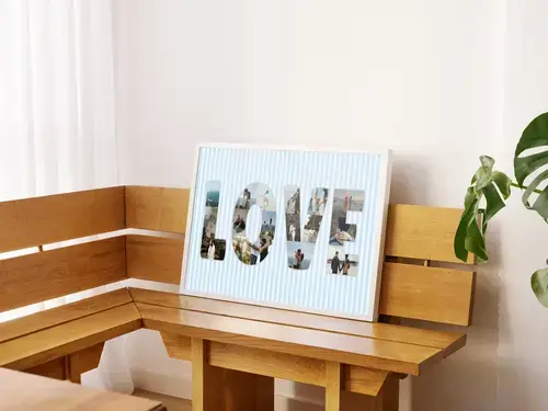 Personalized LOVE Photo Collage for Weddings