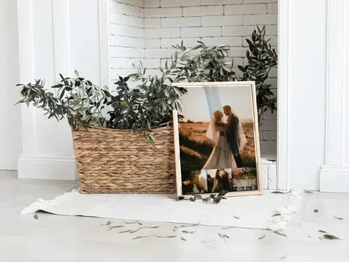 Personal Wedding Collage with Background Photo