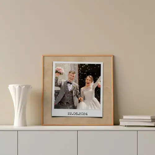 Polaroid-Style Wedding Portrait Print