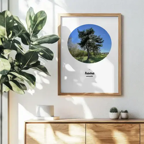 Vertical Print with Round Photo & Custom Text