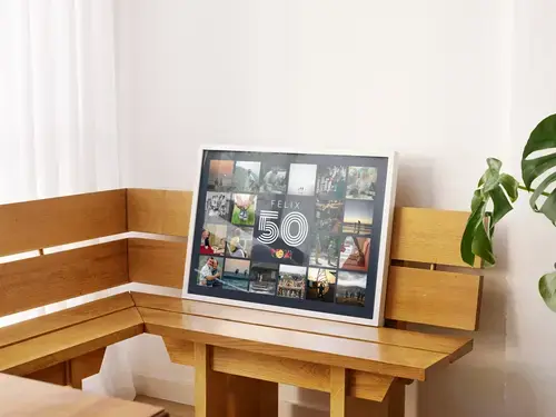 50 Number Photo Collage with Name & Greeting