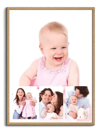 Beautiful photo collage of baby photos as memory