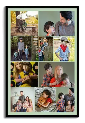 Collage with Photos in Rows Family Photos