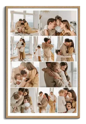 Collage with Photos in Rows Family Photos