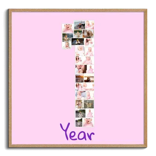 Photo collage number many children or baby pictures