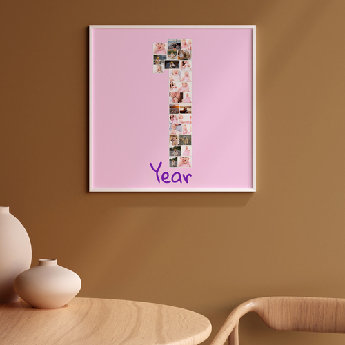 Create Your Baby's First Year Photo Collage - Personalized 1st Birthday Gift