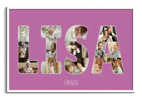 Childs Name as Photo Collage