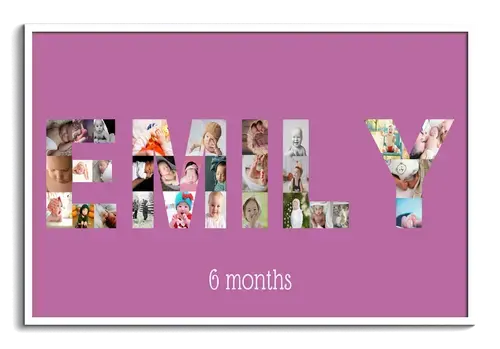 Childs Name as Photo Collage