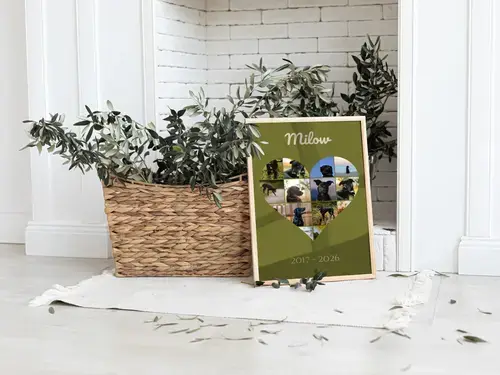 Dog Memorial Photo Collages, Custom Text & Dates