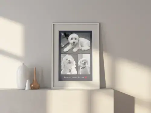 Dog Memorial Photo Collages, Custom Text & Dates