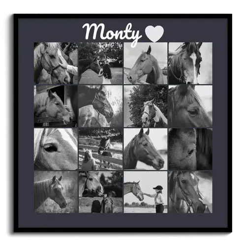 Horse Memorial Photo Collage Poster Template