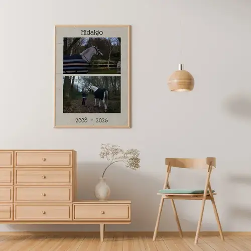 Horse Memorial Photo Collage Poster Template