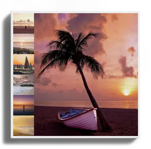 Sunset Beaches & Mountain Reflections Collage