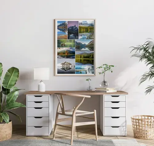 Sunset Beaches & Mountain Reflections Collage