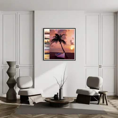 Sunset Beaches & Mountain Reflections Collage