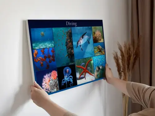 Underwater Marine Life Collage in Premium Print