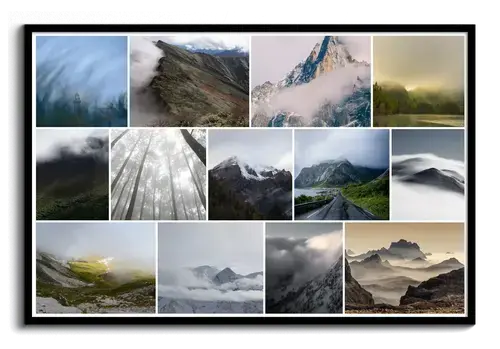 Nature's Splendor: Fog & Storm Premium Collage