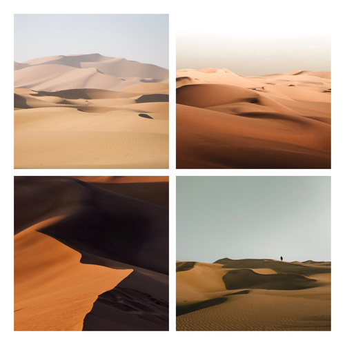 Design Your Nature Photo Collage Premium Print: Desert Dunes, Glaciers & Ice Caves