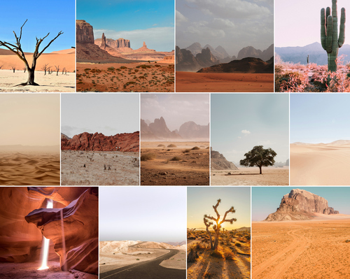 Design Your Nature Photo Collage Premium Print: Desert Dunes, Glaciers & Ice Caves