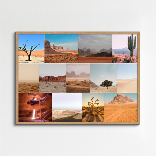 Design Your Nature Photo Collage Premium Print: Desert Dunes, Glaciers & Ice Caves