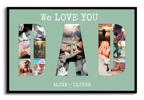 Create a Personalized "We LOVE YOU DAD" Photo Collage for Father's Day