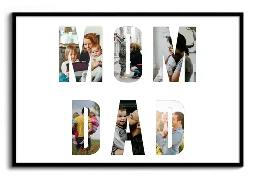 Parents & Grandparents Photo Letter Collage