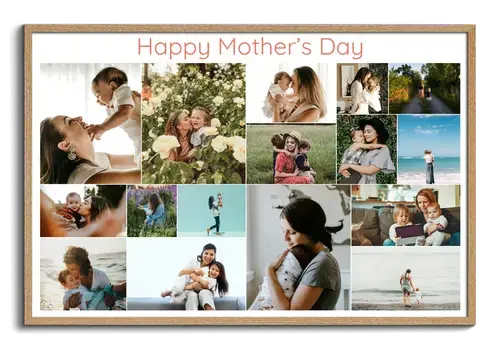 Mother-Child Photo Collages with Text