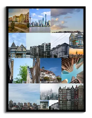 Travel Photo Collage Wall Art: Cities & Landmarks