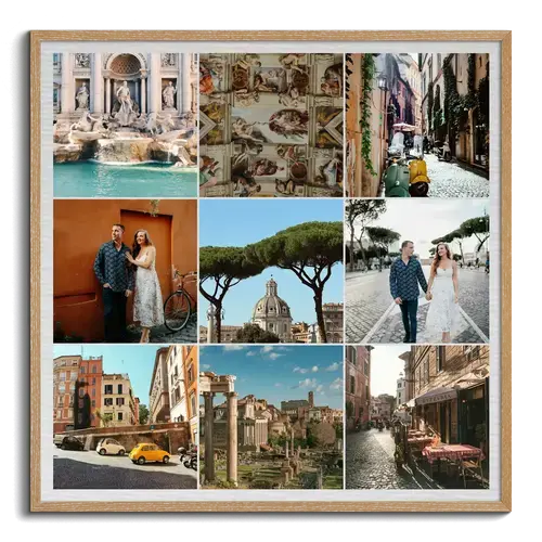 Travel Photo Collage with Custom Backgrounds