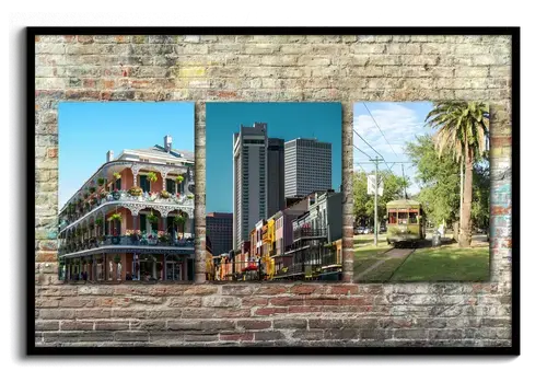 Travel Photo Collage with Custom Backgrounds