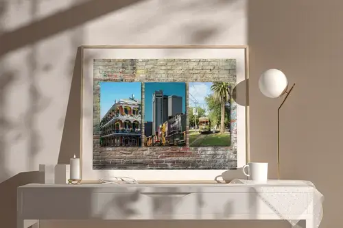 Travel Photo Collage with Custom Backgrounds