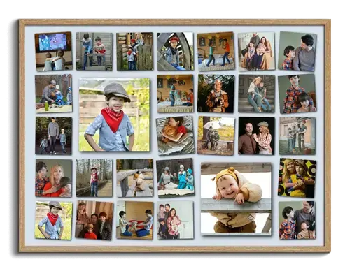 Collage with Highlighted Photos from Family Album