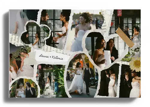 Wedding Scrapbook Photo Collage