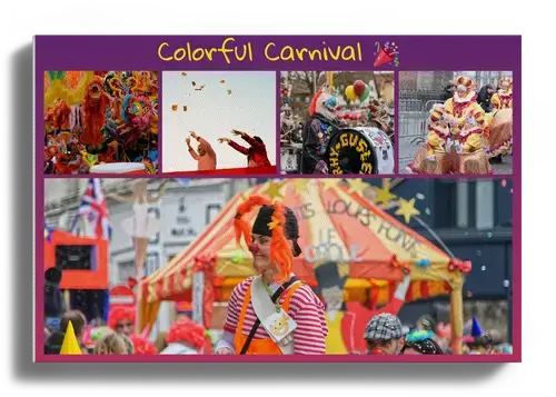 Carnival & Parade Photo Collages with Custom Text