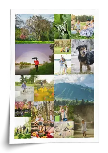 Spring Photo Collage Wall Art, Custom Text