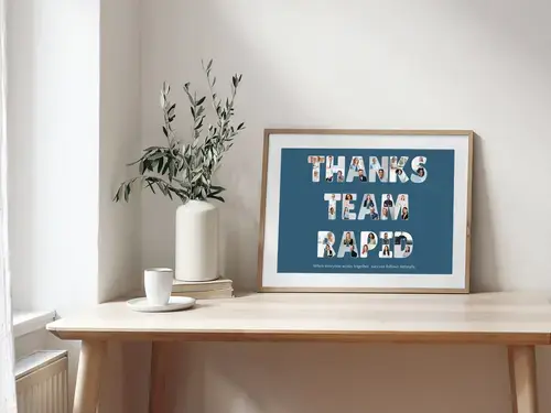 Custom Photo Collage - 'THANK YOU TEAM RAPID'